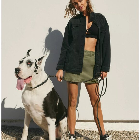 AE Oversized Denim Boyfriend Jacket - Picture 3 of 6